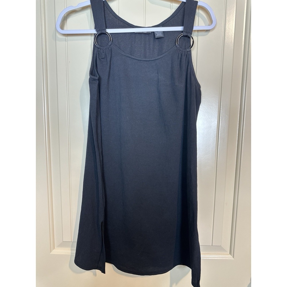 Womens Black Sleeveless pullover tunic Blouse top size small